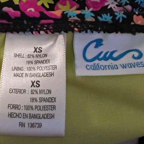 California Waves Juniors' Floral-Print Hipster Bikini Bottoms Multicolor XS NWT - Picture 5 of 7